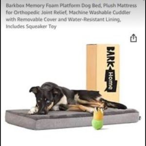 New sealed Barkbox Cooling Gel Memory Foam Dog Bed Size Medium grey 29 X 18 X 3